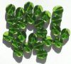 25 12mm Olive Twisted Disk Beads